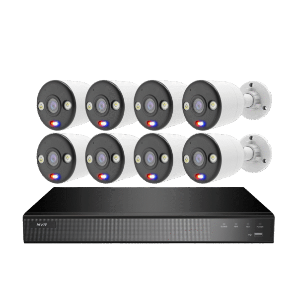EasyCozy Kit 16CH PoE NVR + 8 Camera Kit Bullet 4TB HK-P8EFB128-8